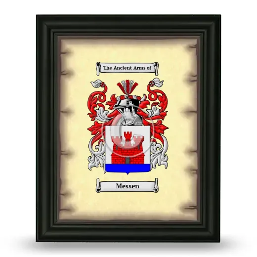 Messen Coat of Arms Framed - Black