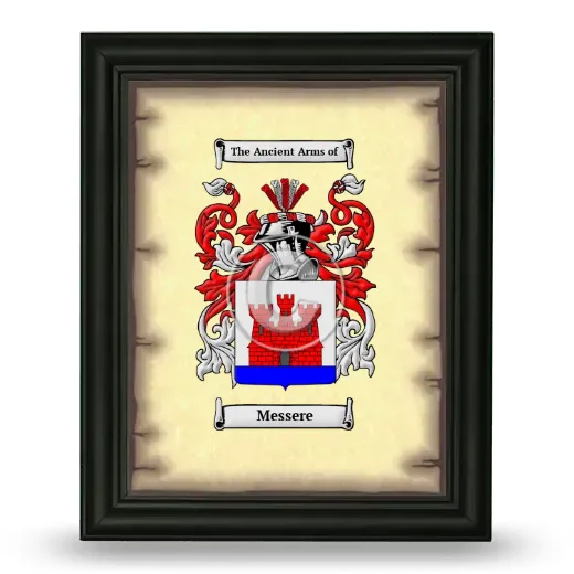 Messere Coat of Arms Framed - Black