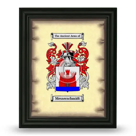 Messerschmidt Coat of Arms Framed - Black