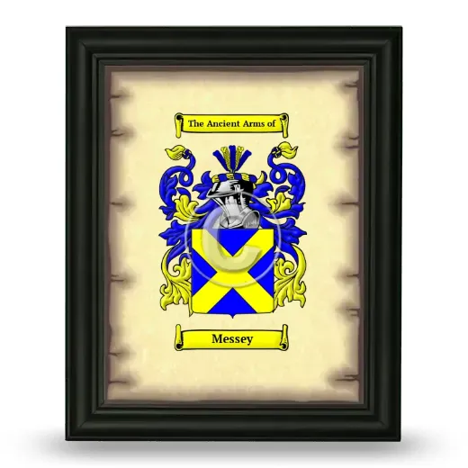 Messey Coat of Arms Framed - Black