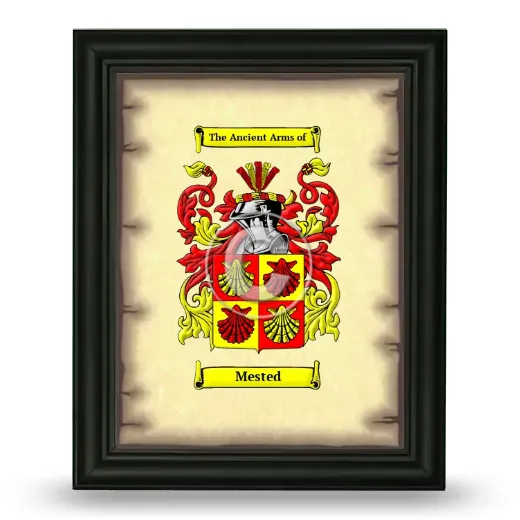 Mested Coat of Arms Framed - Black