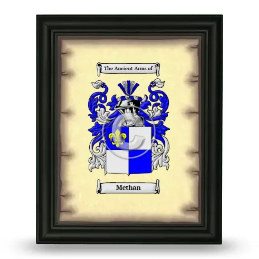 Methan Coat of Arms Framed - Black