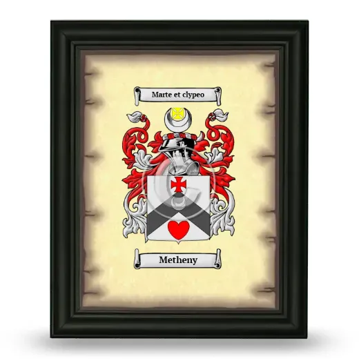 Metheny Coat of Arms Framed - Black