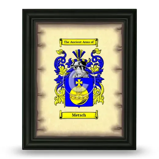Metsch Coat of Arms Framed - Black