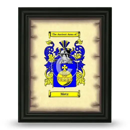 Metz Coat of Arms Framed - Black