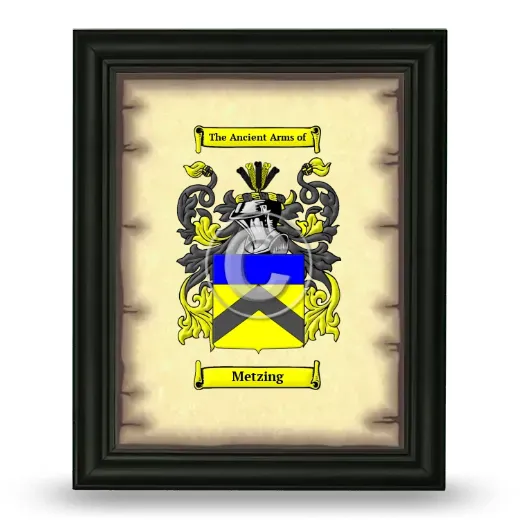 Metzing Coat of Arms Framed - Black