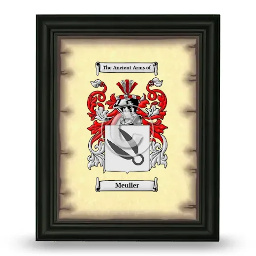 Meuller Coat of Arms Framed - Black