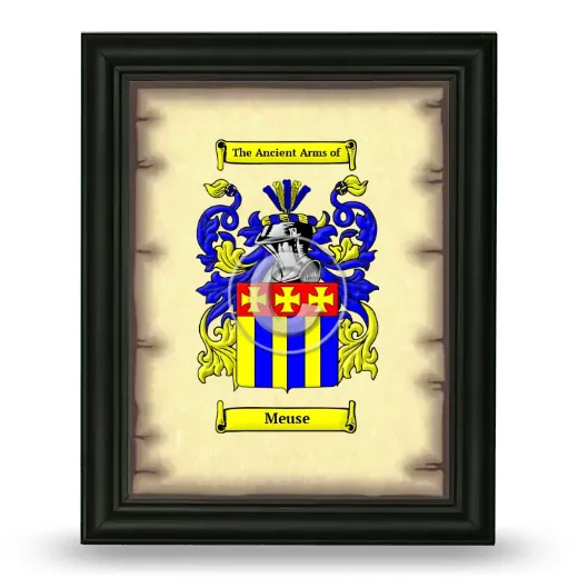 Meuse Coat of Arms Framed - Black