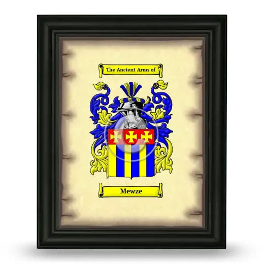 Mewze Coat of Arms Framed - Black