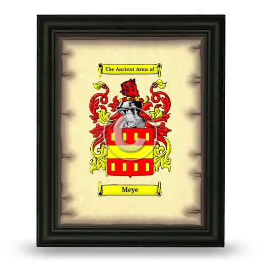 Meye Coat of Arms Framed - Black