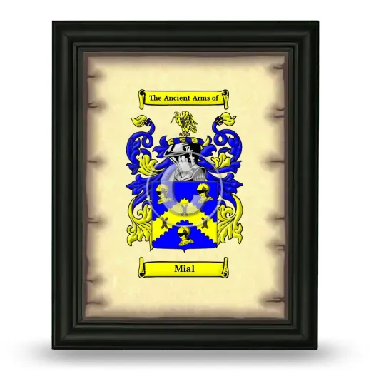 Mial Coat of Arms Framed - Black
