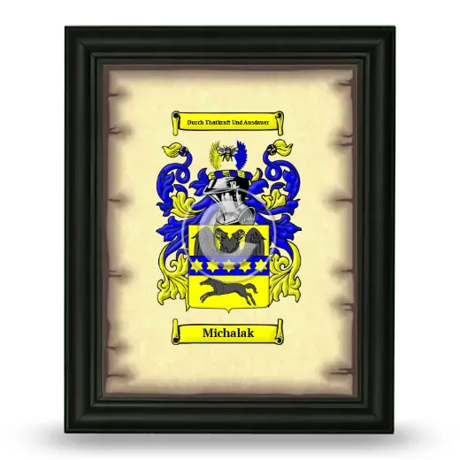 Michalak Coat of Arms Framed - Black