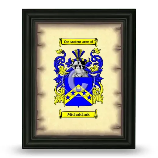 Michalchuk Coat of Arms Framed - Black