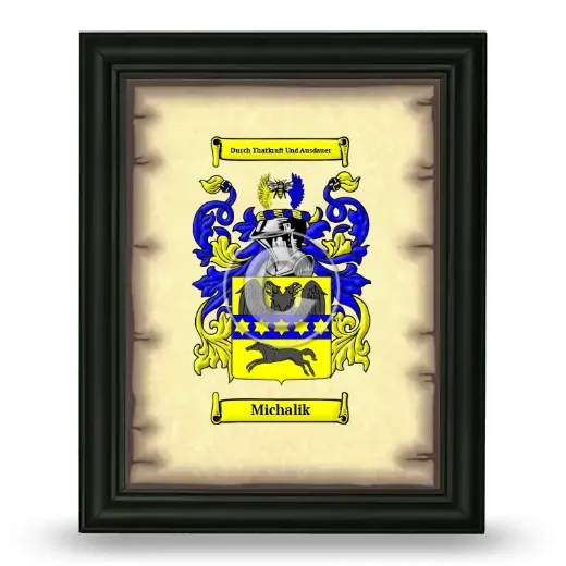 Michalik Coat of Arms Framed - Black