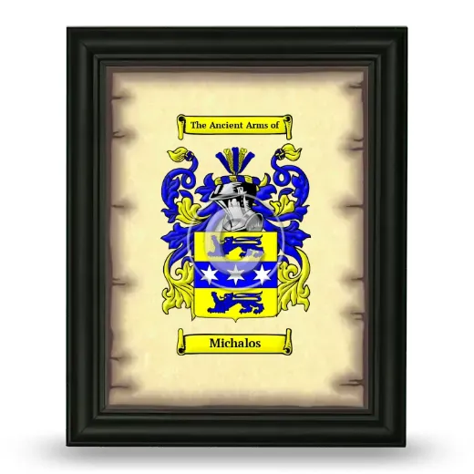 Michalos Coat of Arms Framed - Black
