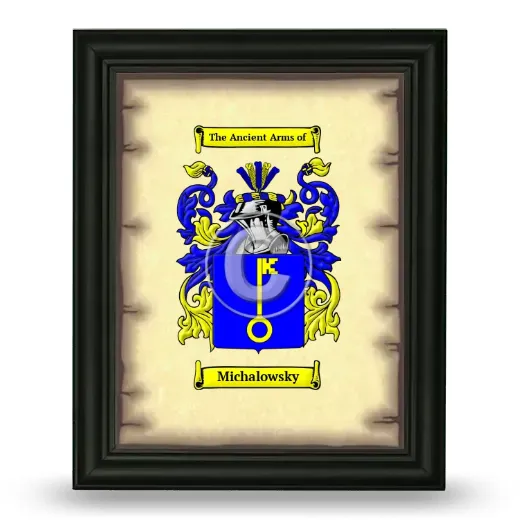 Michalowsky Coat of Arms Framed - Black
