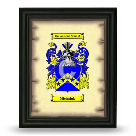Michaluk Coat of Arms Framed - Black