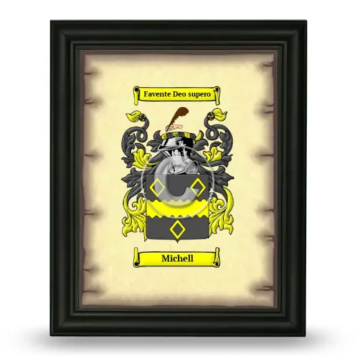 Michell Coat of Arms Framed - Black