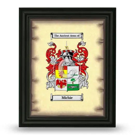 Michie Coat of Arms Framed - Black