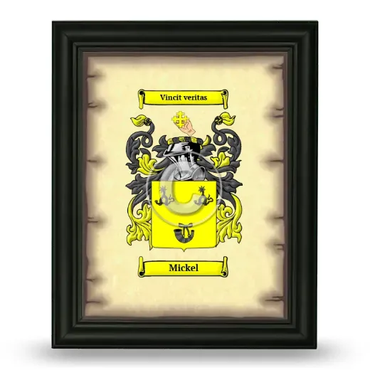 Mickel Coat of Arms Framed - Black