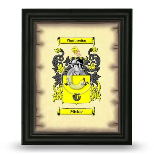 Mickle Coat of Arms Framed - Black