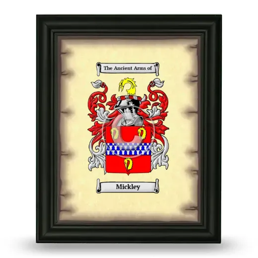 Mickley Coat of Arms Framed - Black