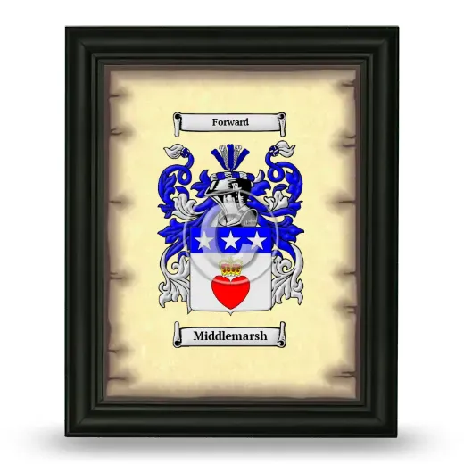 Middlemarsh Coat of Arms Framed - Black