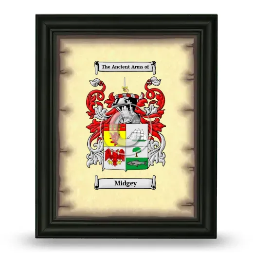 Midgey Coat of Arms Framed - Black