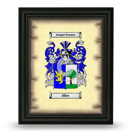 Mier Coat of Arms Framed - Black