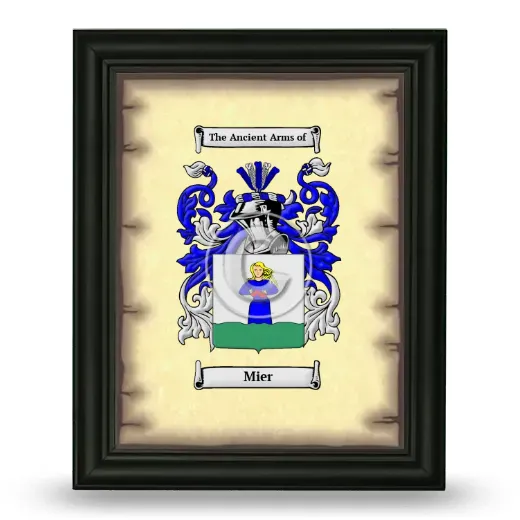 Mier Coat of Arms Framed - Black