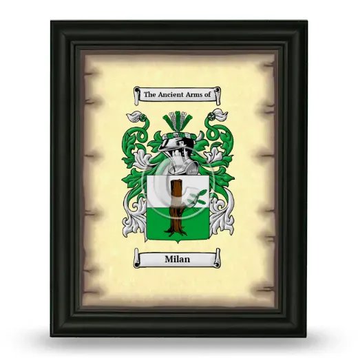 Milan Coat of Arms Framed - Black