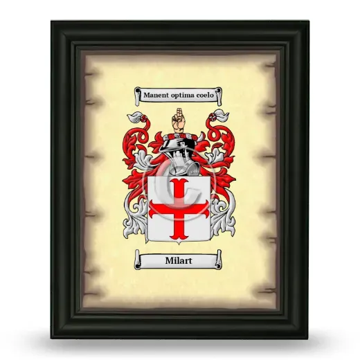 Milart Coat of Arms Framed - Black