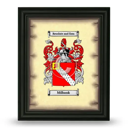 Milbank Coat of Arms Framed - Black