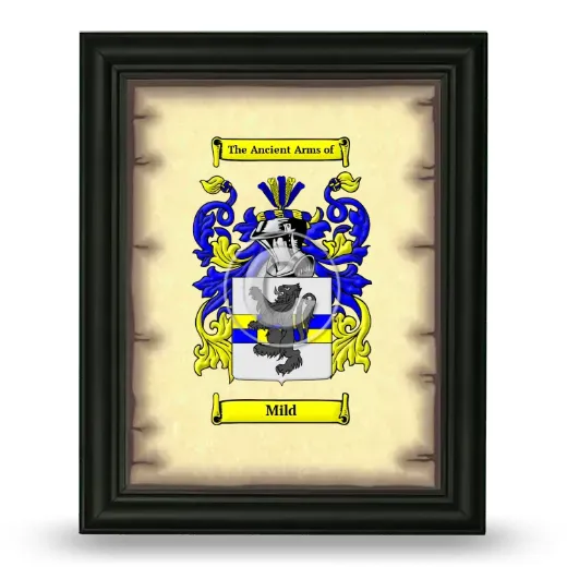 Mild Coat of Arms Framed - Black