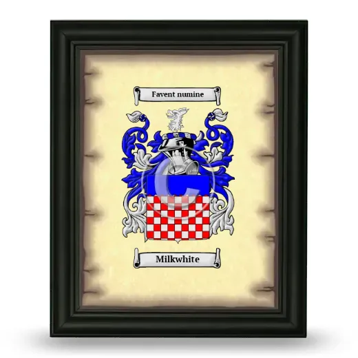Milkwhite Coat of Arms Framed - Black