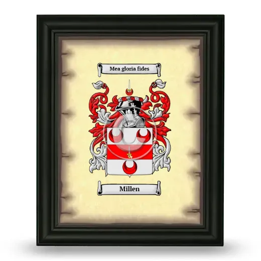 Millen Coat of Arms Framed - Black