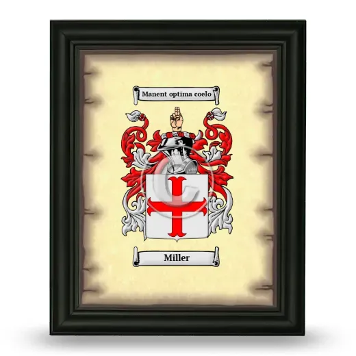 Miller Coat of Arms Framed - Black