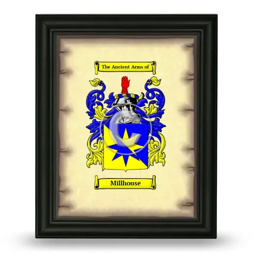 Millhouse Coat of Arms Framed - Black