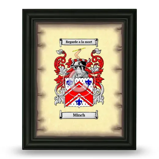 Minch Coat of Arms Framed - Black