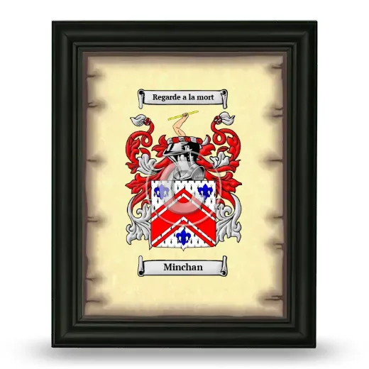 Minchan Coat of Arms Framed - Black