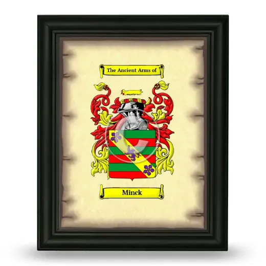 Minck Coat of Arms Framed - Black