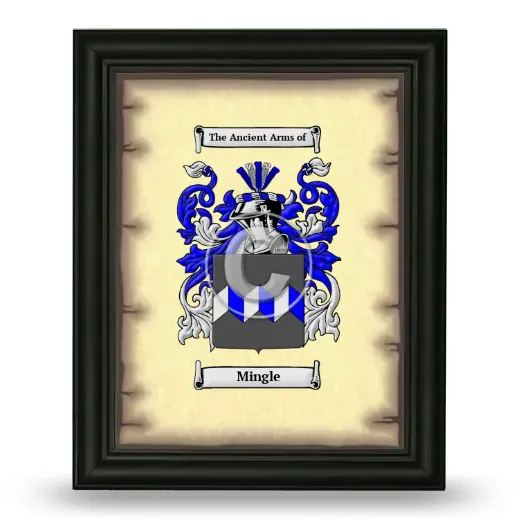 Mingle Coat of Arms Framed - Black