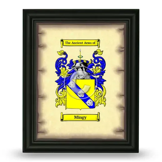 Mingy Coat of Arms Framed - Black