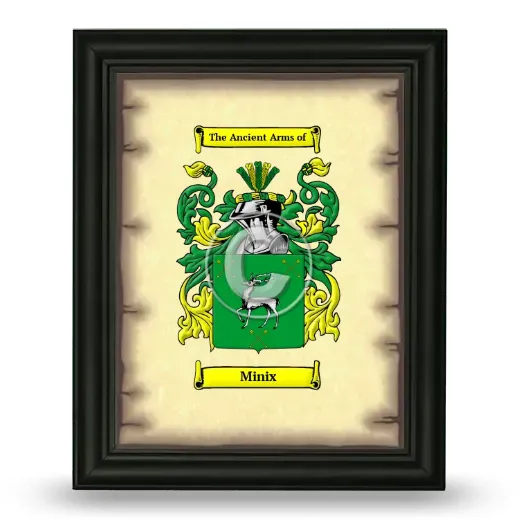 Minix Coat of Arms Framed - Black