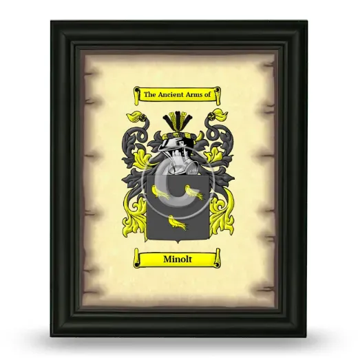 Minolt Coat of Arms Framed - Black