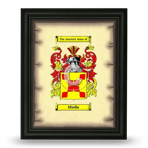 Miolla Coat of Arms Framed - Black