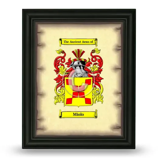 Miolo Coat of Arms Framed - Black