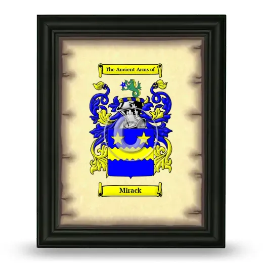 Mirack Coat of Arms Framed - Black
