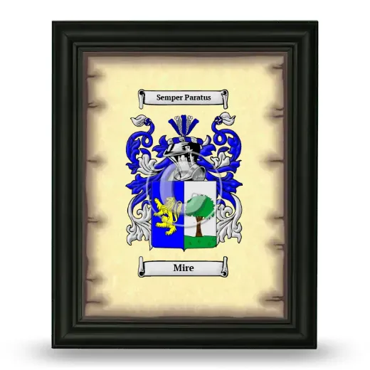 Mire Coat of Arms Framed - Black