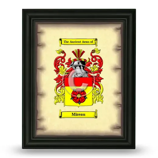Mireau Coat of Arms Framed - Black
